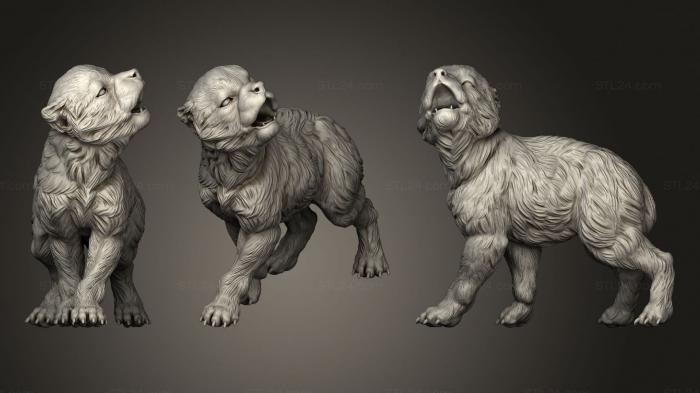 Animal figurines (Wolf Pup, STKJ_2578) 3D models for cnc